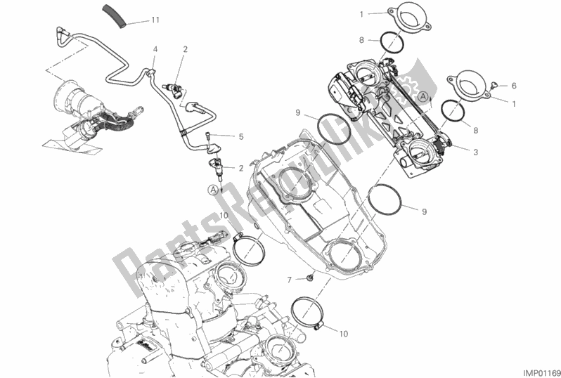 Wszystkie części do Korpus Przepustnicy Ducati Hypermotard 950 Thailand 2019